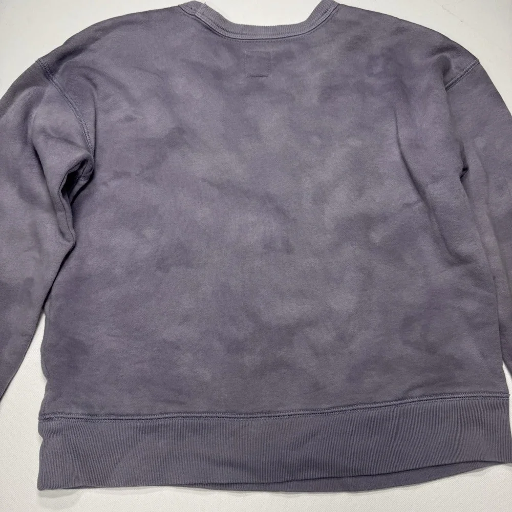 Gap Kids Crewneck Sweatshirt Gray Purple Fleece Pullover Logo Size M 8